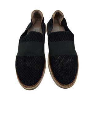 UGG Women's Black Knit Slip-On Shoes Lightweight Casual Style Suede Back Accents
